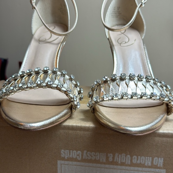 • Sam Edelman • Womens Evelynn Strappy Heel, Gold Leaf, Size 7.5 💛🤩 (In box!) - Picture 4 of 17